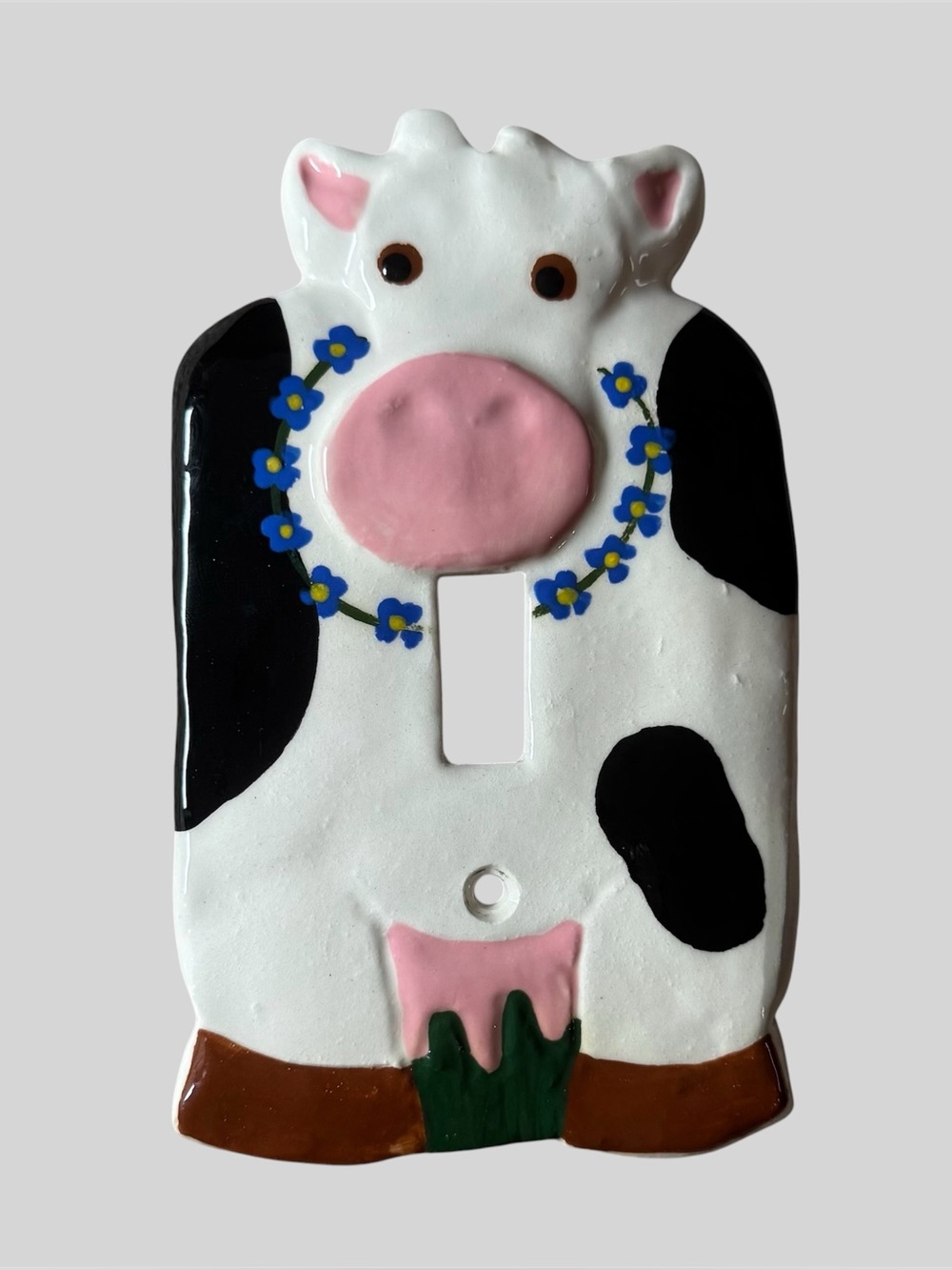 Ceramic Cow Light Switch Cover